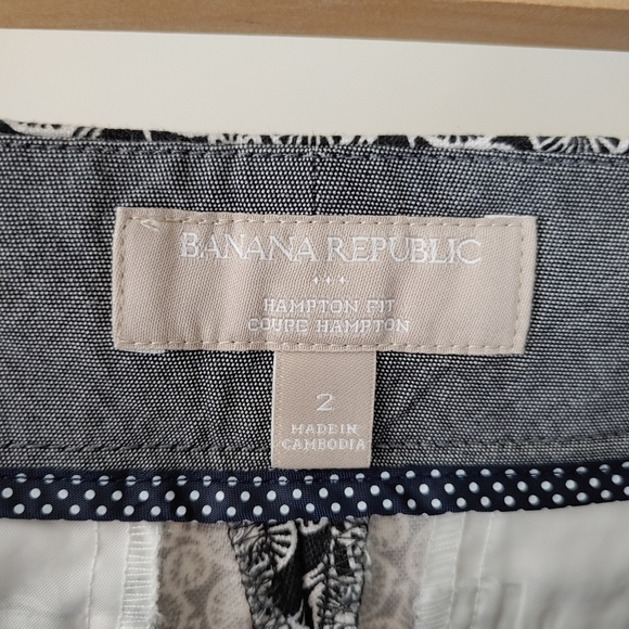 Banana Republic Hampton Fit Shorts Bicycle Print Size 2 Cotton - Picture 9 of 10